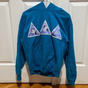TRIDELTA DELTA DELTA DELTA BLUE HOODIE MY LITTLE PONY RARITY GREEK LETTERS